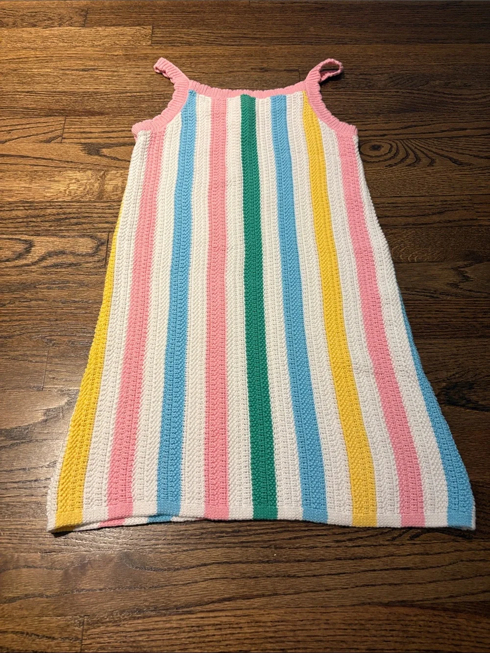 NWOT 100% cotton striped sweater tank dress